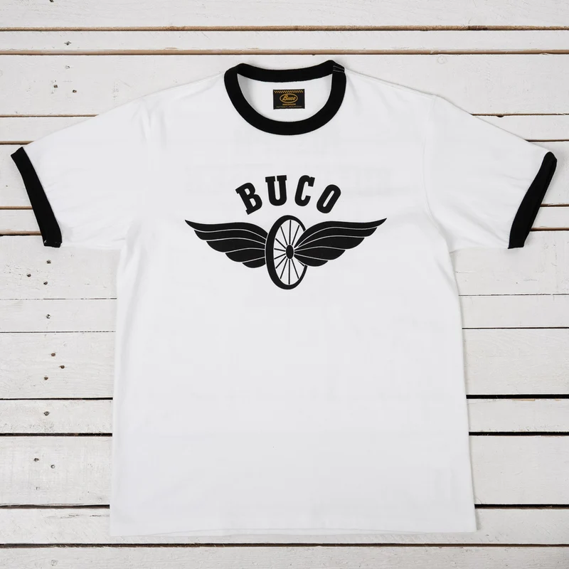 Buco "Flying Wheel" T-Shirt Weiß
