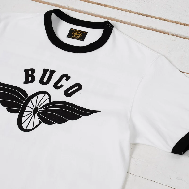 Buco "Flying Wheel" T-Shirt Weiß
