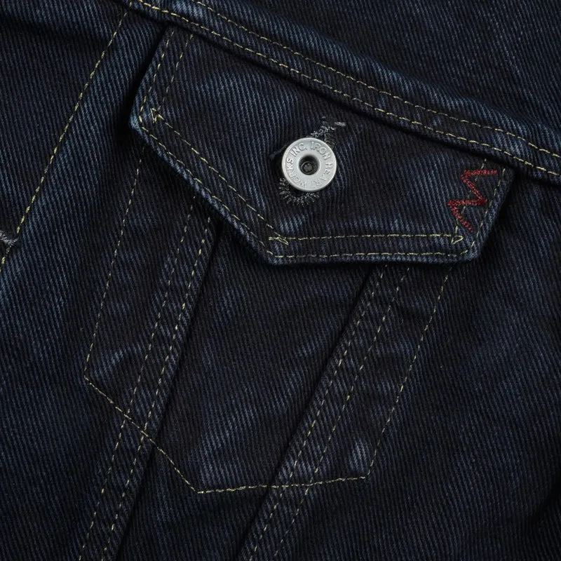IH-526Lod 19 oz. Left-Hand Twill Type III Jacket Indigo Overdyed Black