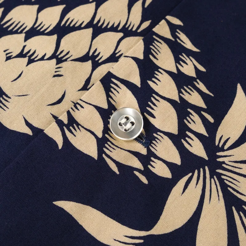 Duke Kahanamoku "Duke's Pineapple" Hawaiihemd Navy