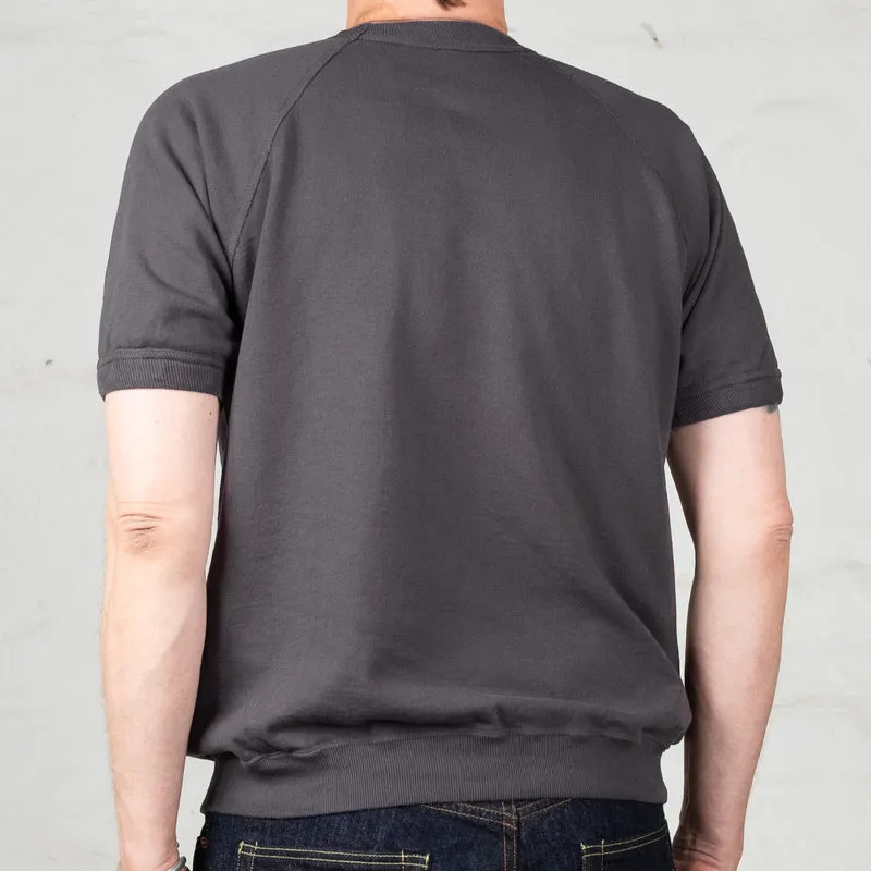 Short Sleeve Pocket Sweatshirt Charcoal