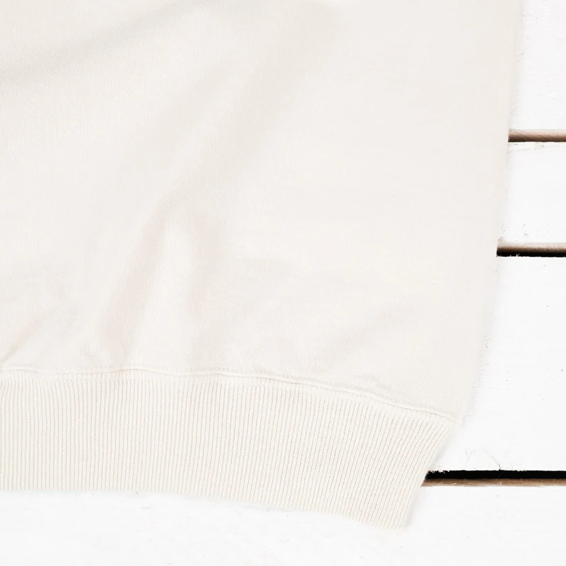 Short Sleeve Pocket Sweatshirt Cream