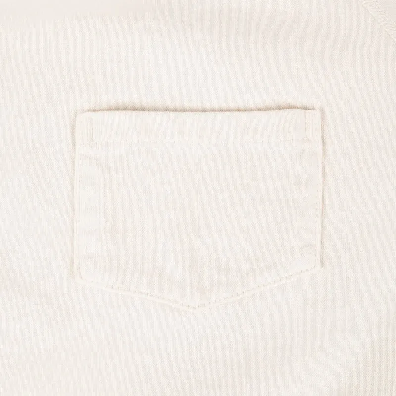Short Sleeve Pocket Sweatshirt Cream