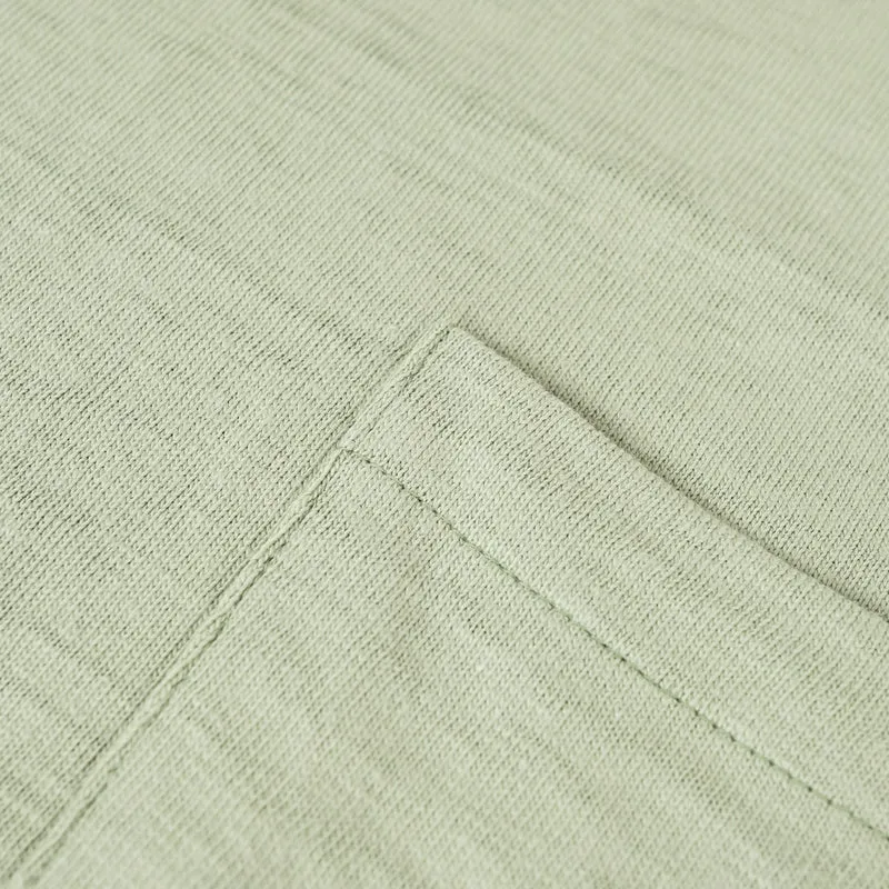 Round Neck Pocket T-Shirt Pale Green