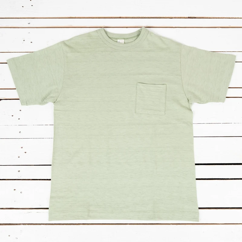 Round Neck Pocket T-Shirt Pale Green