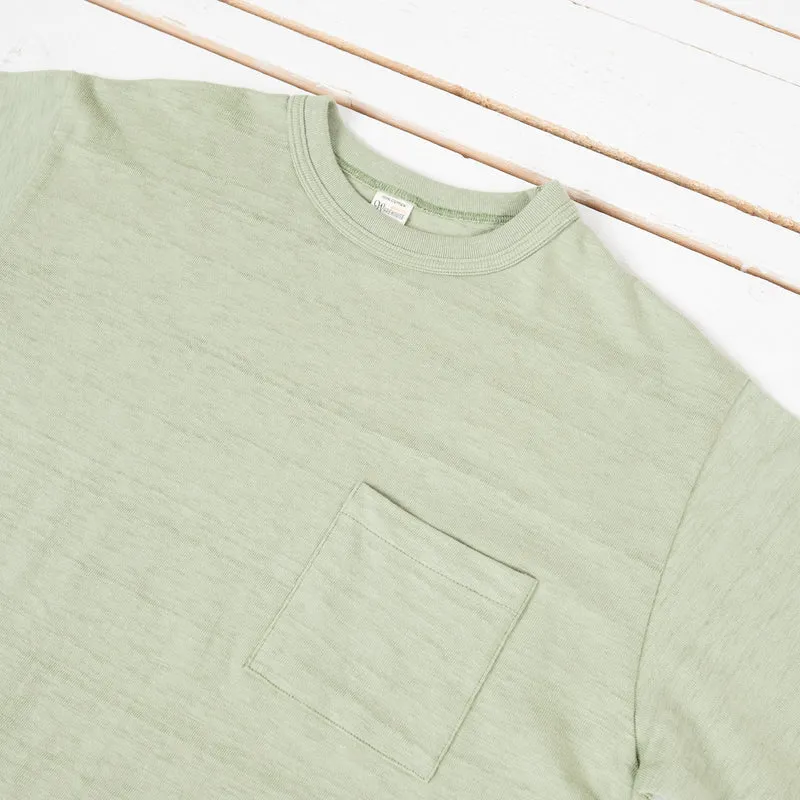 Round Neck Pocket T-Shirt Pale Green