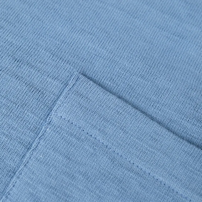 Round Neck Pocket T-Shirt Pale Blue