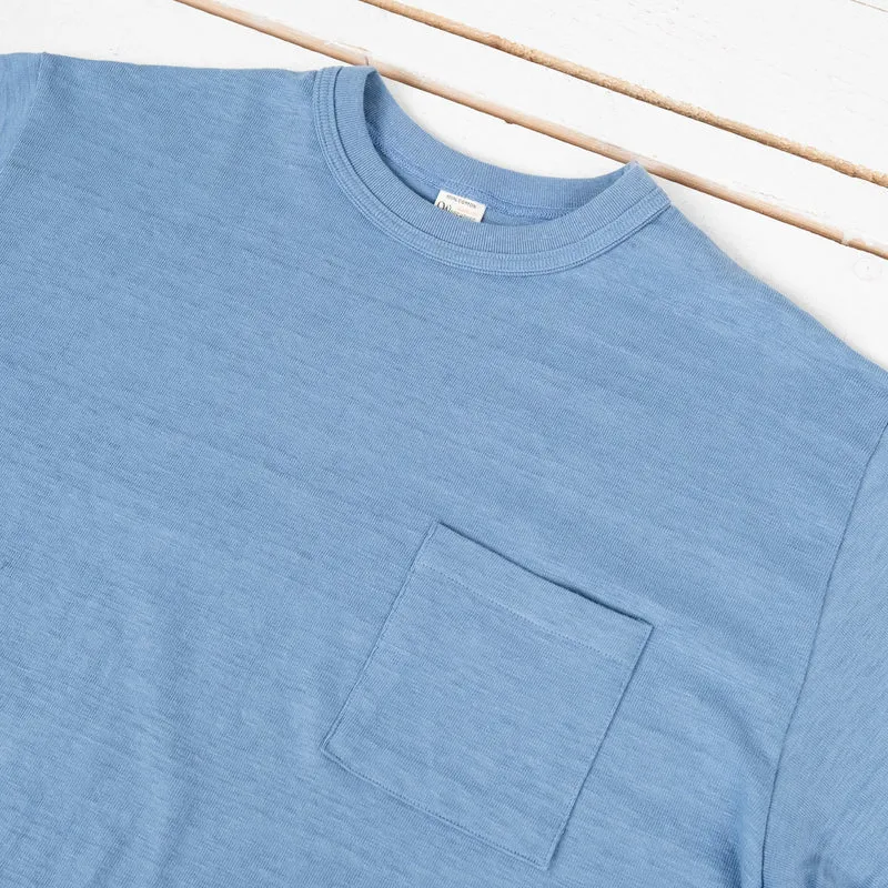 Round Neck Pocket T-Shirt Pale Blue