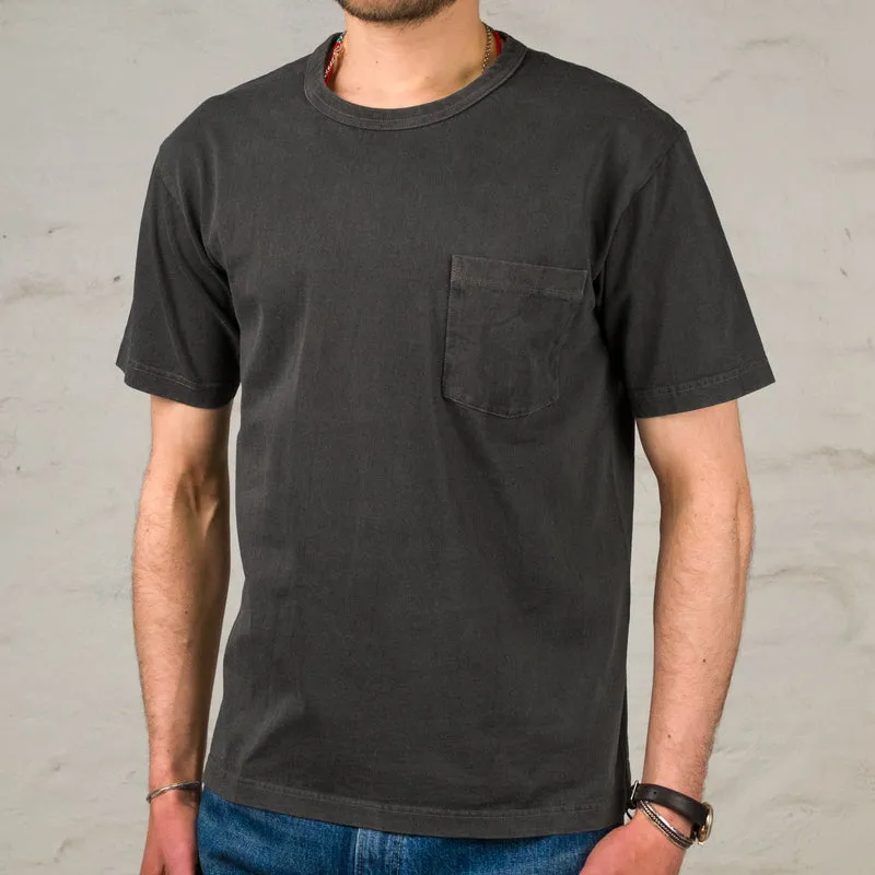 Pigment Dye Pocket T-Shirt Schwarz