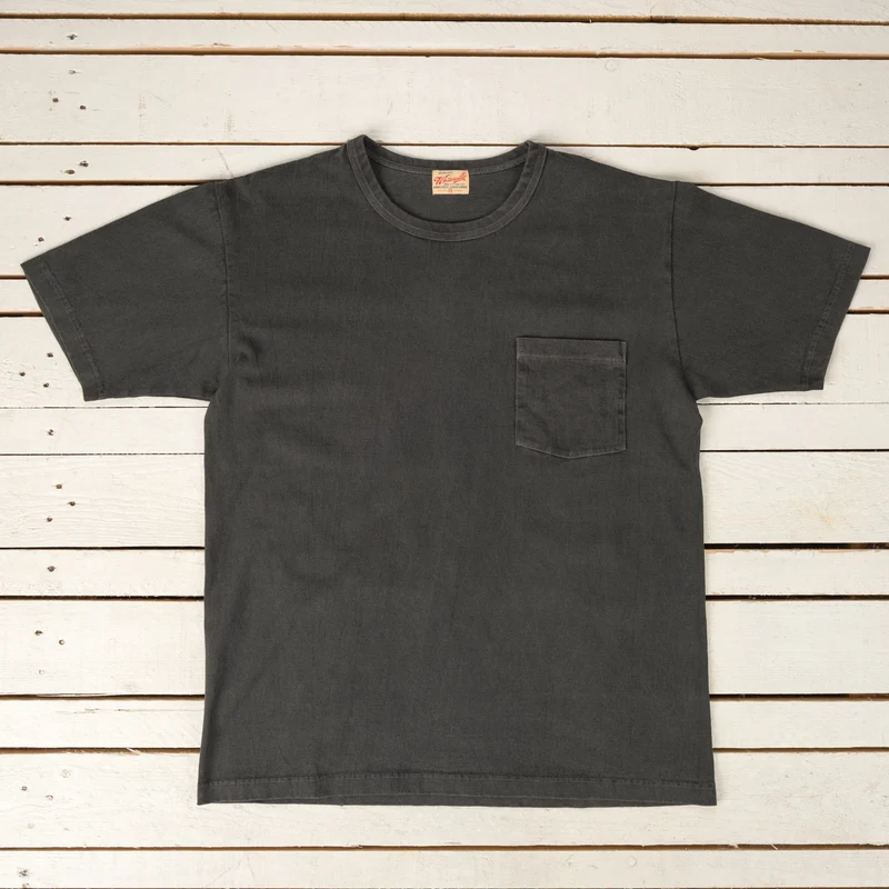 Pigment Dye Pocket T-Shirt Schwarz