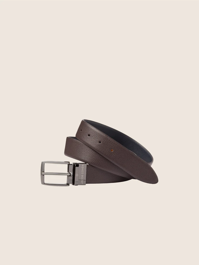 Reversible Grained Leather and Nappa Belt