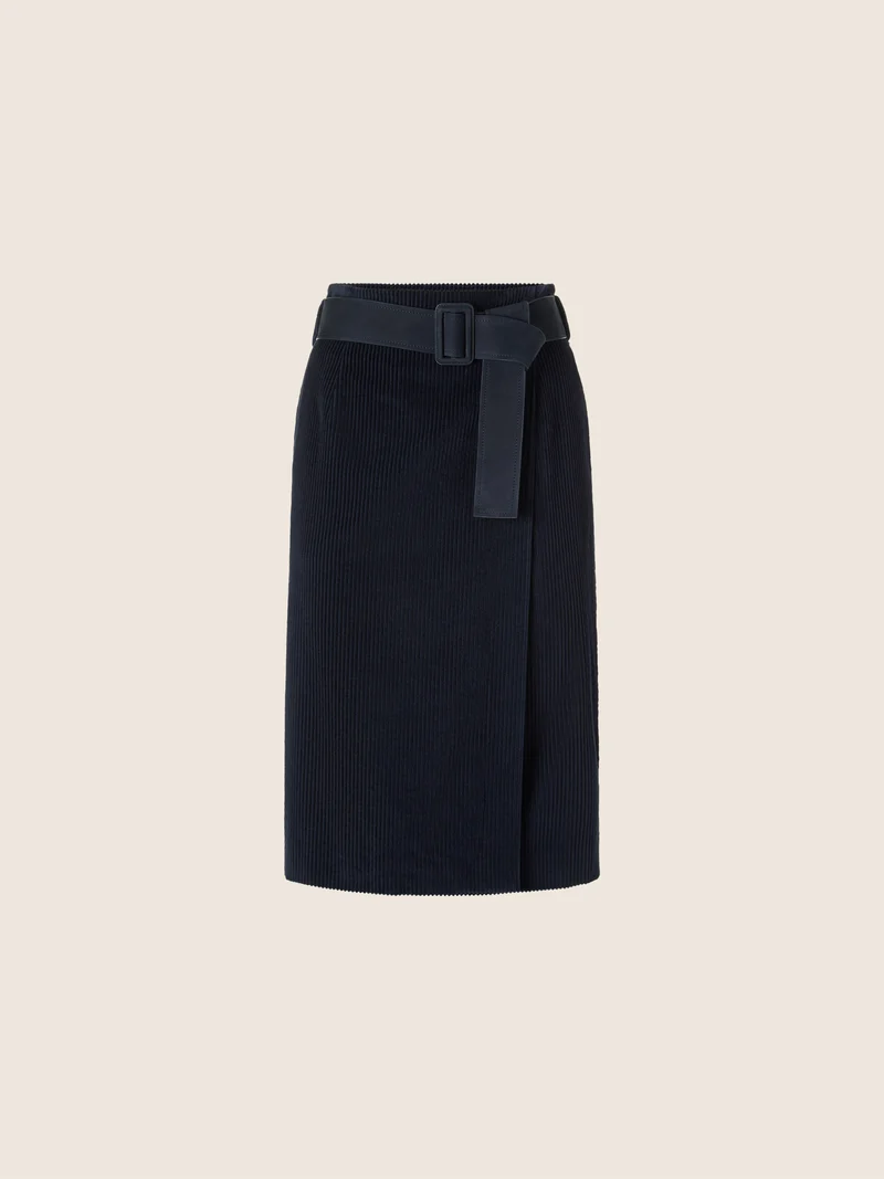 Cotton-Cashmere Corduroy Skirt