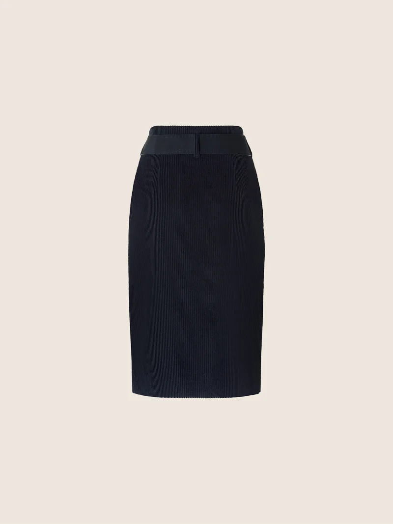 Cotton-Cashmere Corduroy Skirt