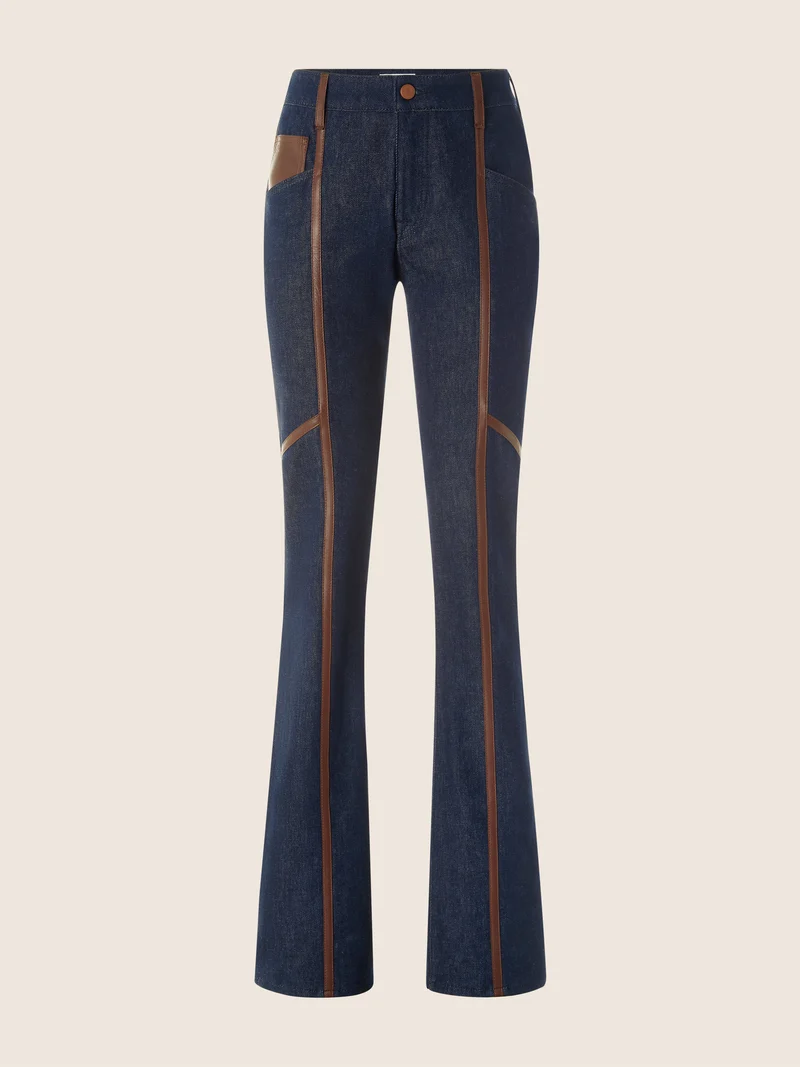 Vivian – Comfort Cotton-Lyocell Jeans with Nappa Leather