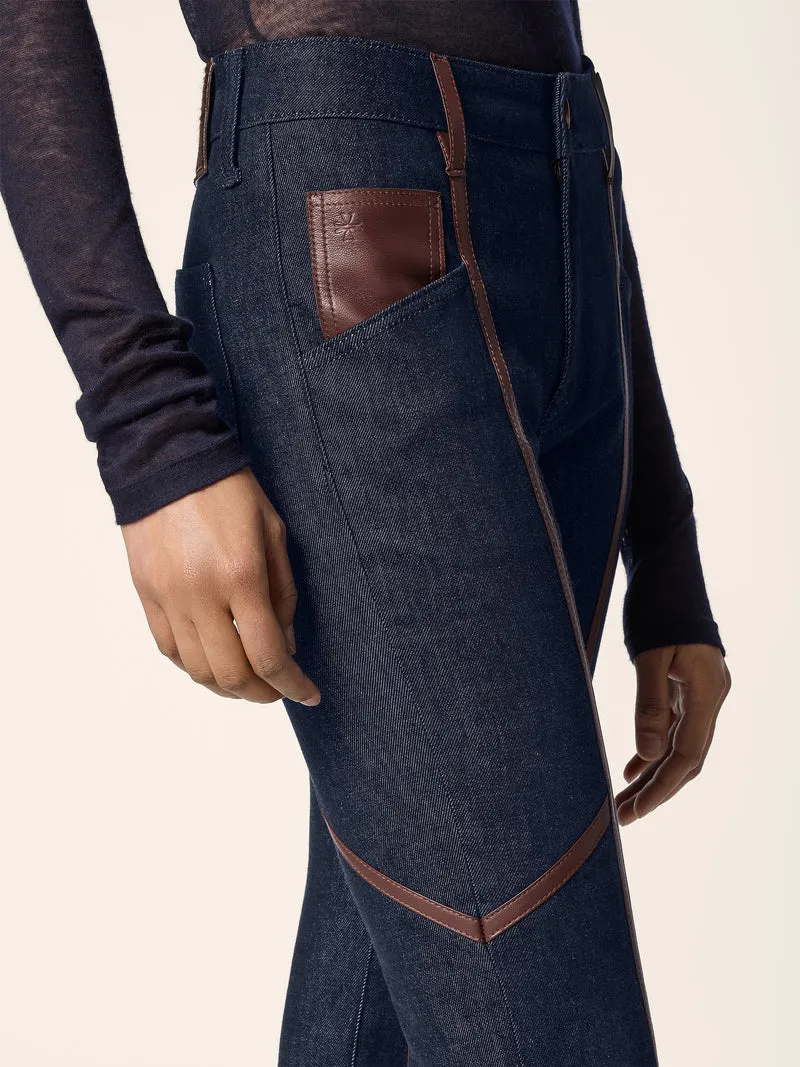 Vivian – Comfort Cotton-Lyocell Jeans with Nappa Leather