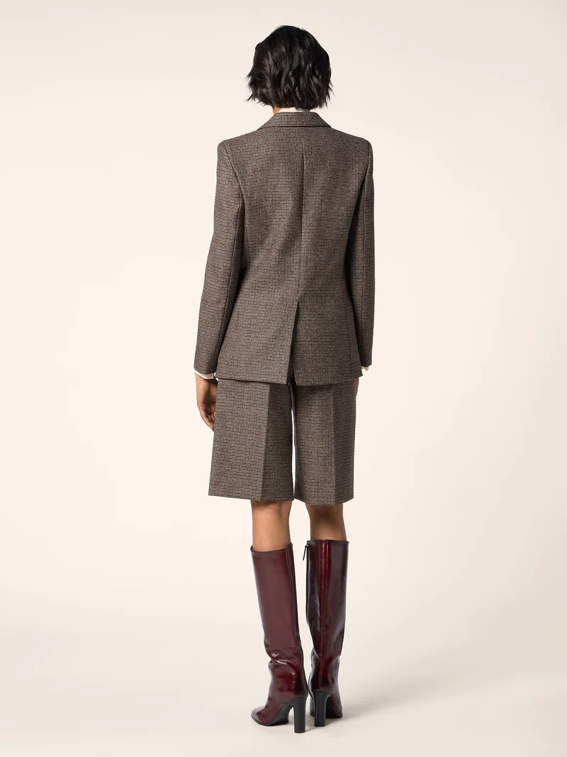 Houndstooth Wool Blazer