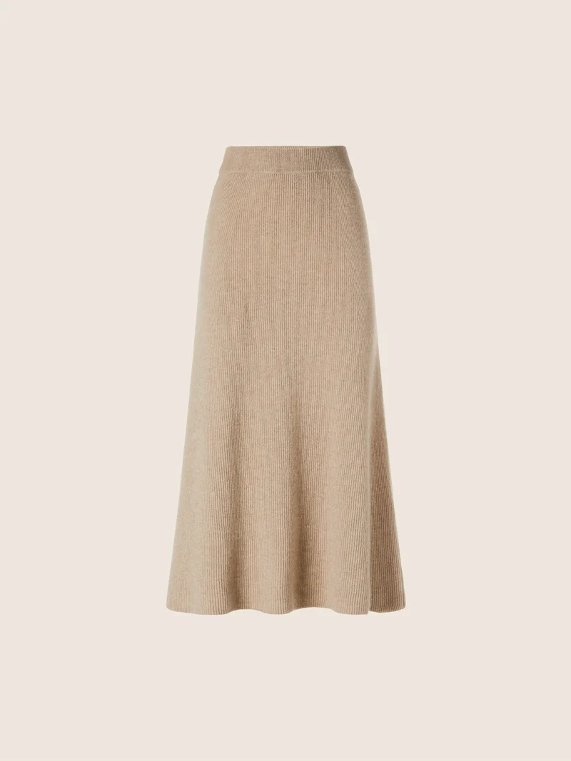 Cashmere English Rib Skirt