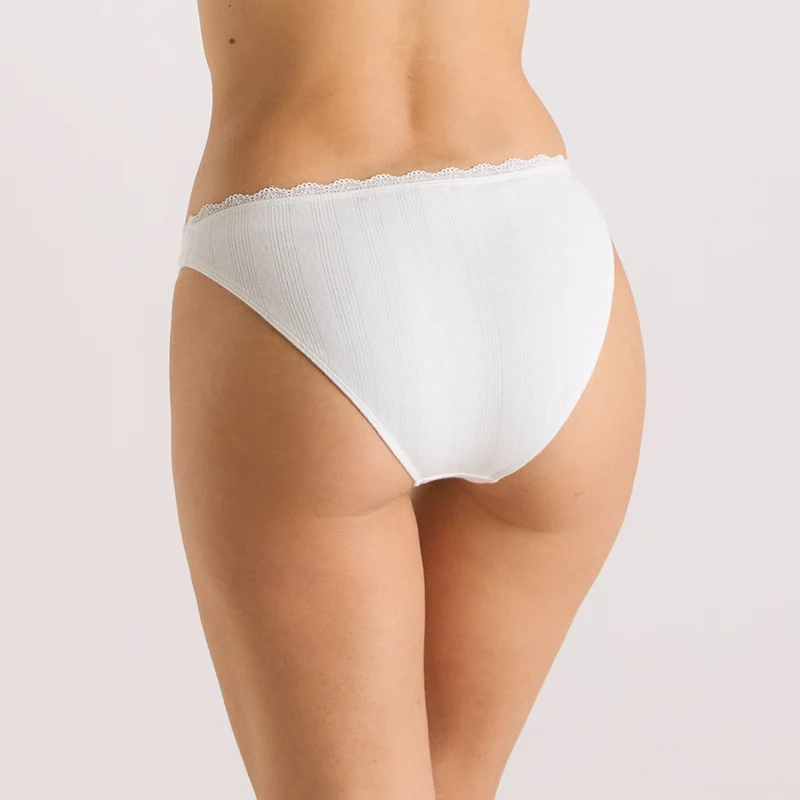 Pointelle Slip - Crèmefarben