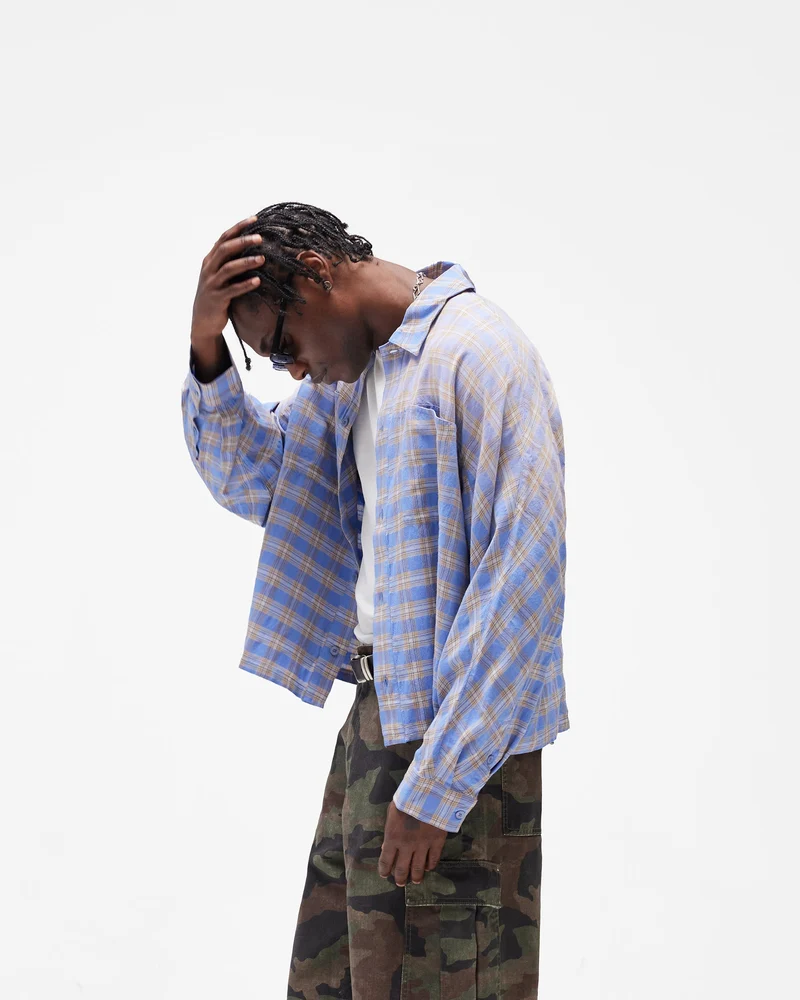 Santa Monica Flannel Shirt - Drift Blue