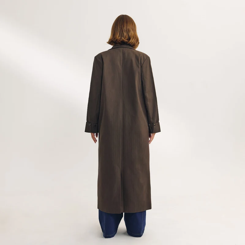 Langer Blazer - Dunkelbraun