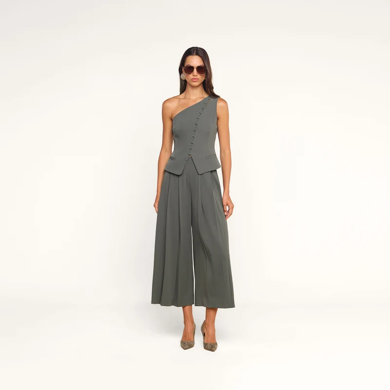 Novalynn Cropped Pleated Pant