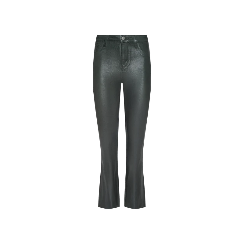 Kendra Coated Cropped Flare Jean