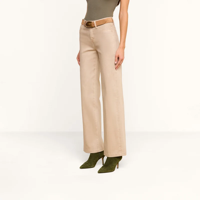 Scottie Coated Wide-Leg Jean