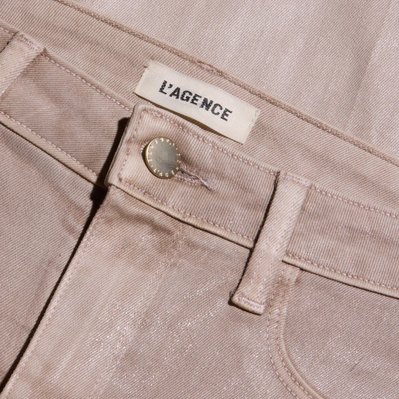 Scottie Coated Wide-Leg Jean