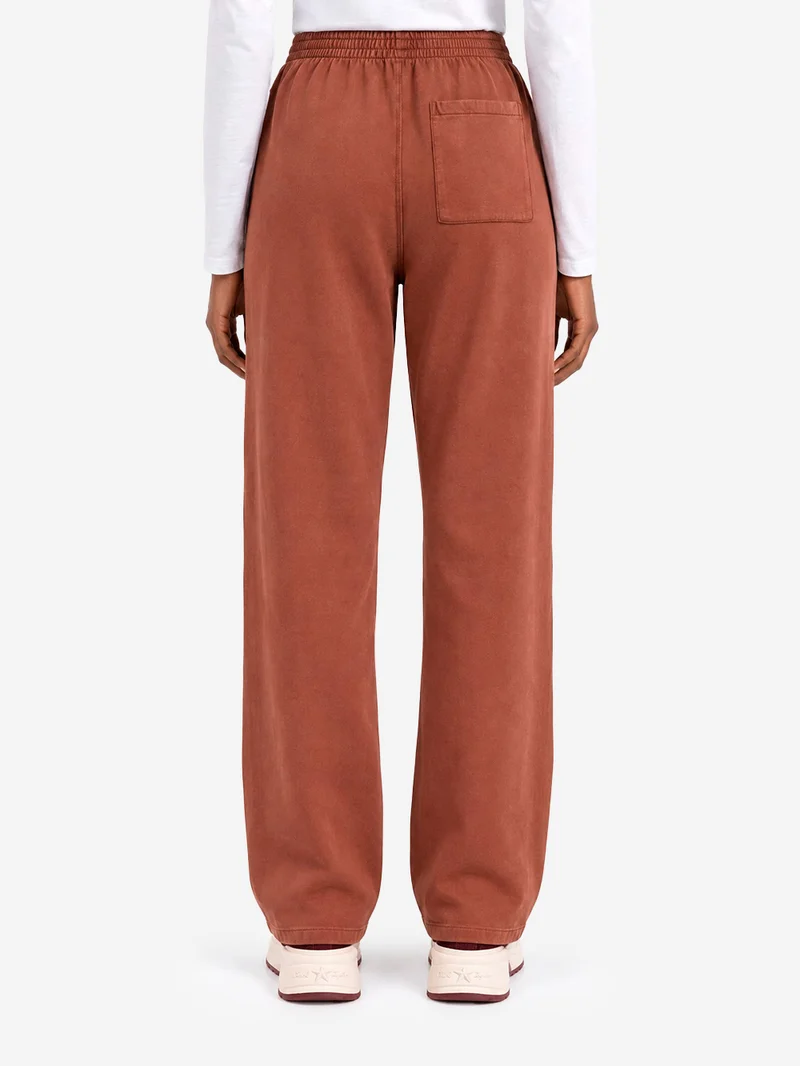 Pantaloni jogger marroni effetto slavato