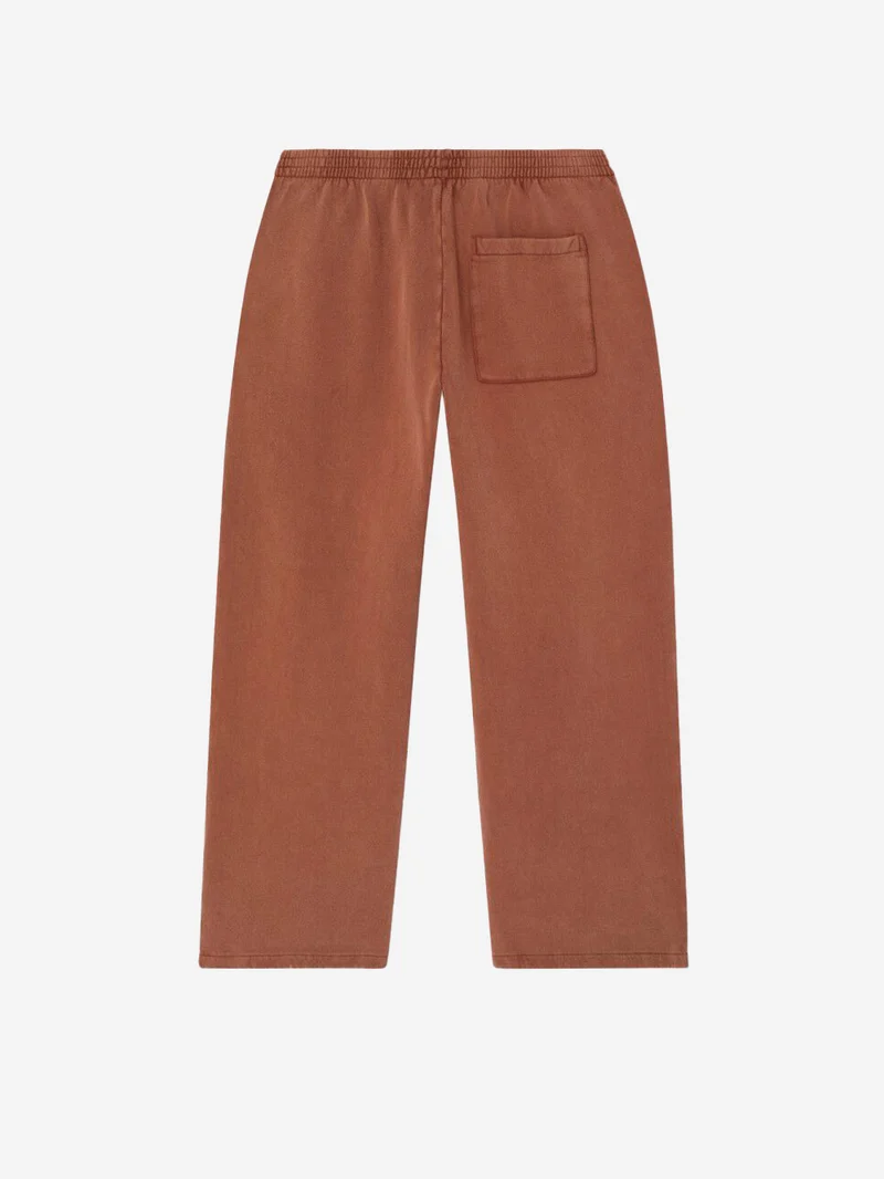 Pantaloni jogger marroni effetto slavato