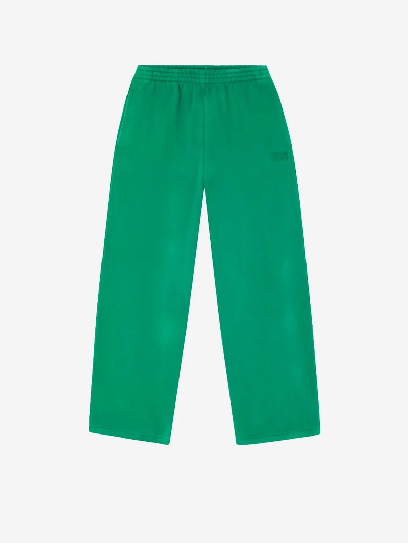 Pantaloni jogger verdi effetto slavato