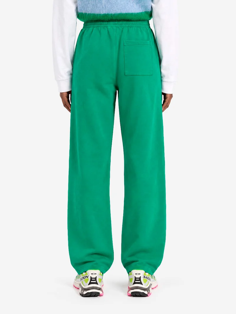 Pantaloni jogger verdi effetto slavato