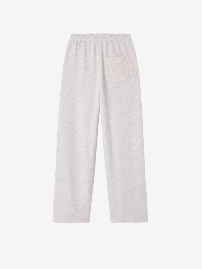 Pantaloni joggers grigi in felpa di cotone elasticizzato
