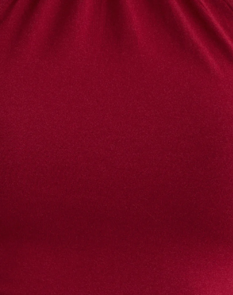 Raceline Neckholder-Top aus Rayon Jersey Adrenalin Rot