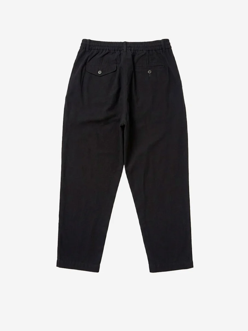Pantaloni Brushed Moleskin Pleated Track Pant neri