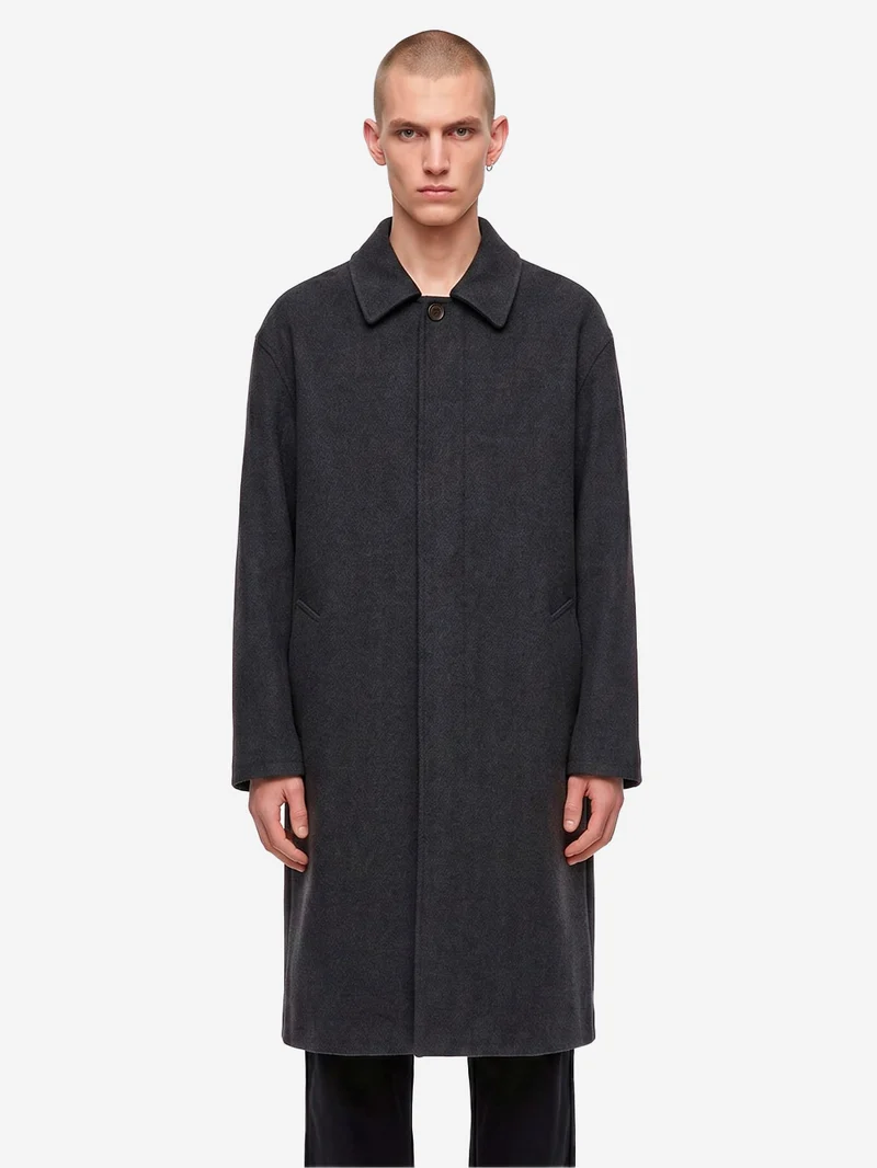 Cappotto grigio Mowbray in misto lana