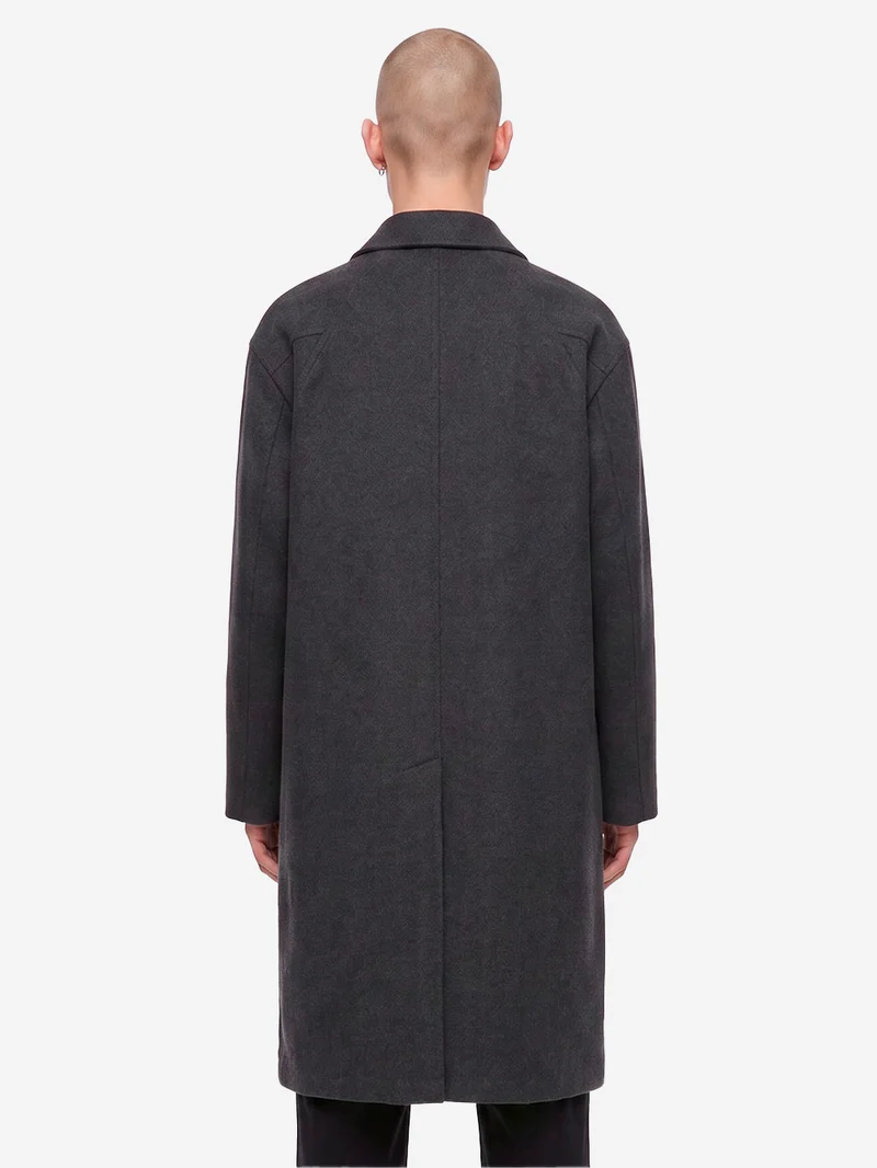 Cappotto grigio Mowbray in misto lana