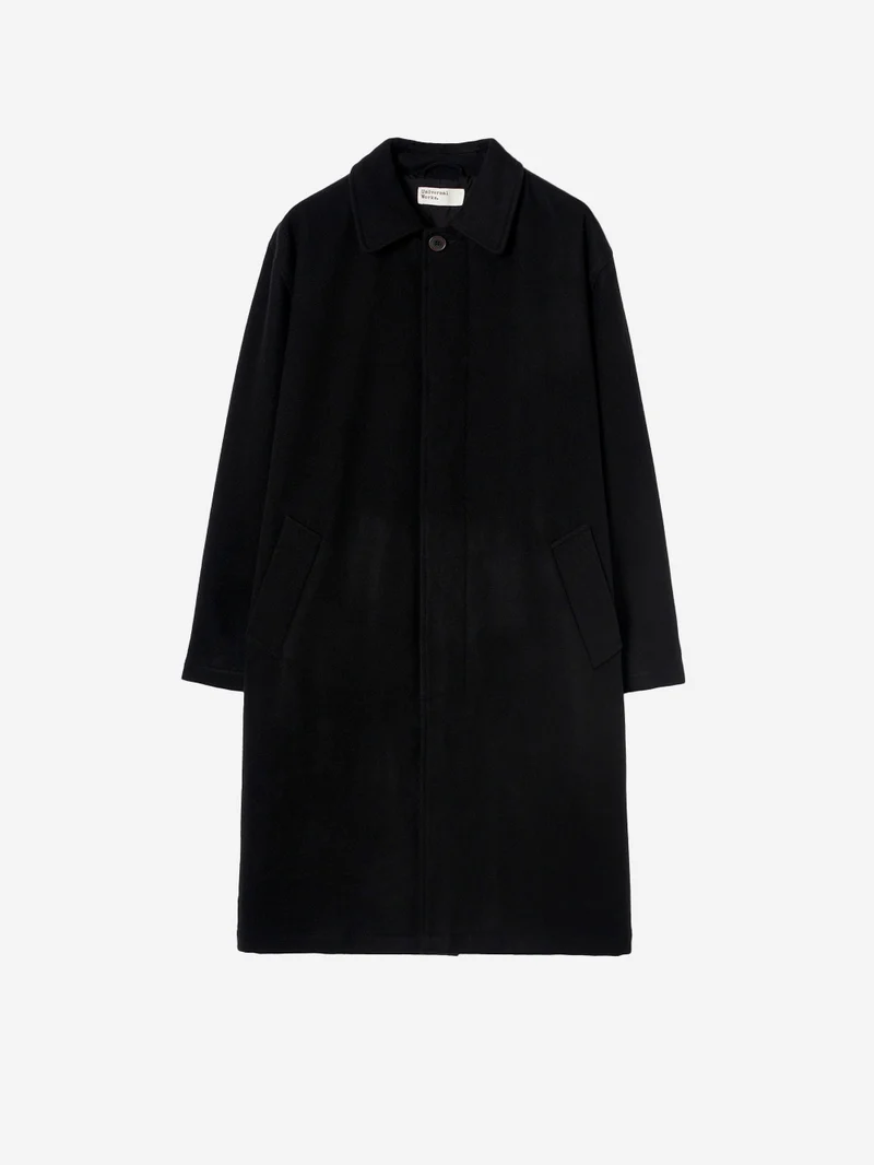 Cappotto nero Mowbray in misto lana
