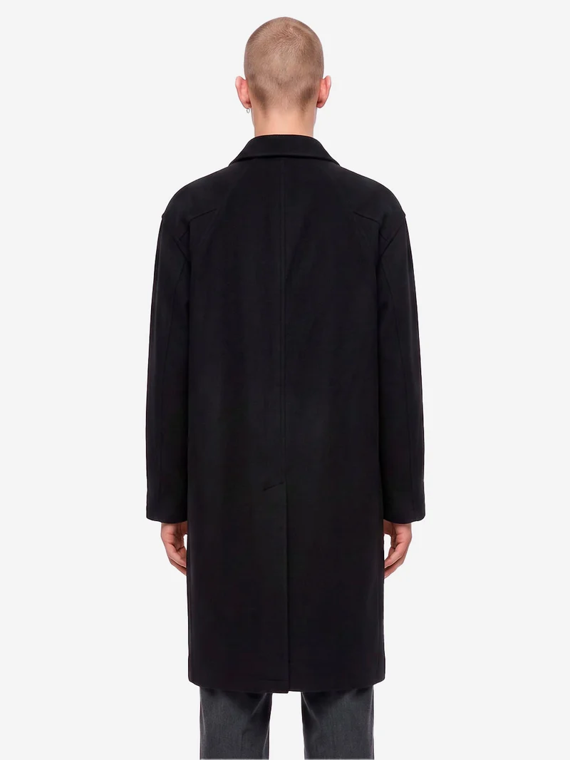 Cappotto nero Mowbray in misto lana