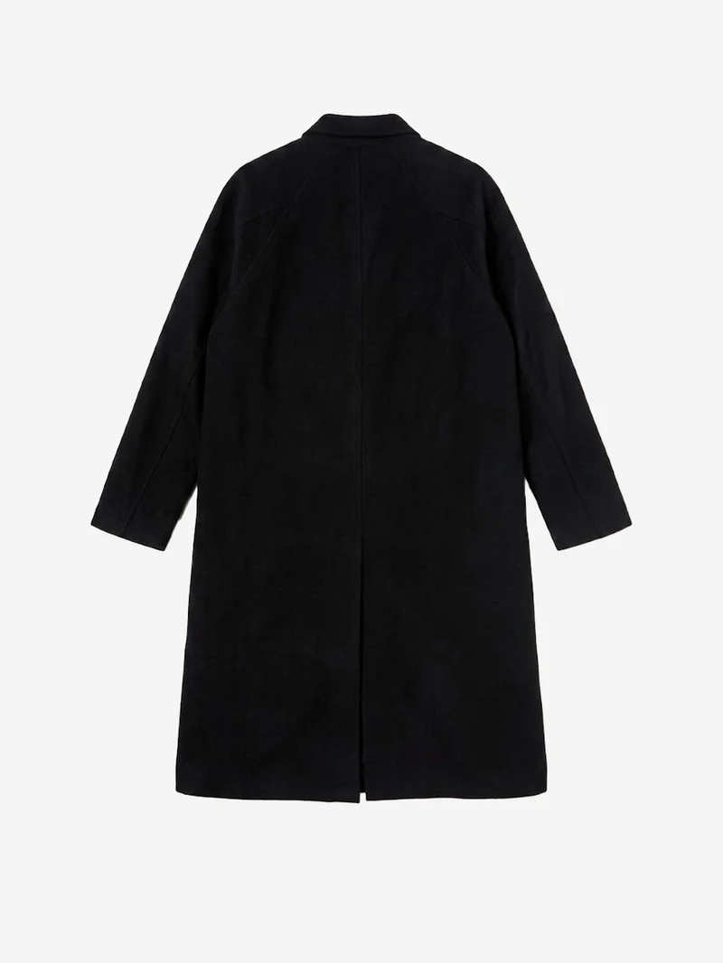 Cappotto nero Mowbray in misto lana