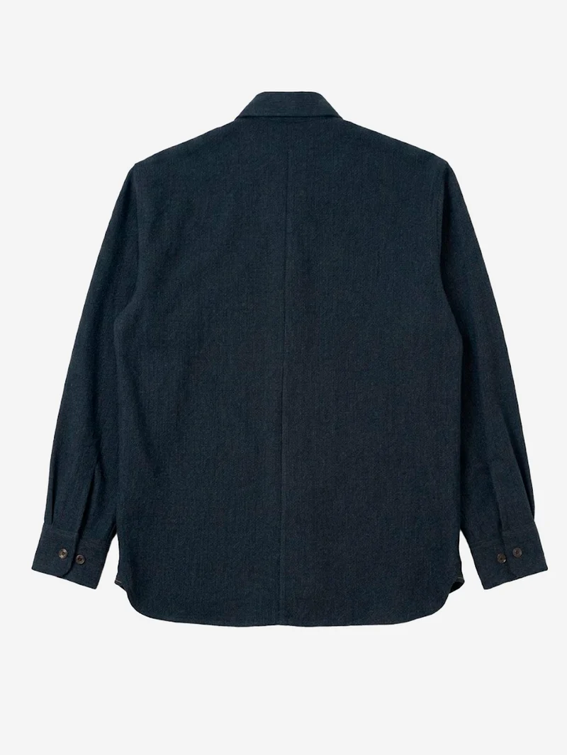 Overshirt 'Travail' in misto lana navy