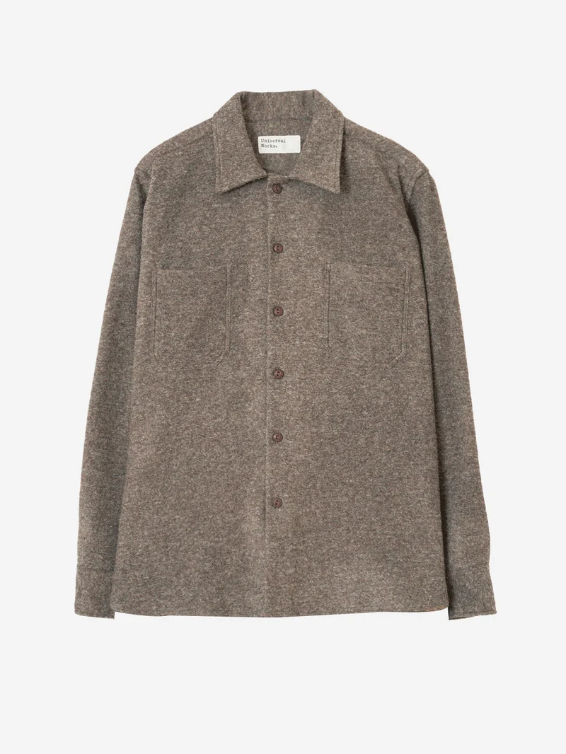 Overshirt 'Work' in misto lana con tasche sul petto