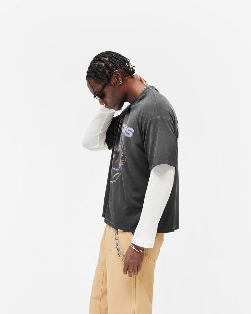 Los Angeles Rams x Represent T-Shirt - Stained Black