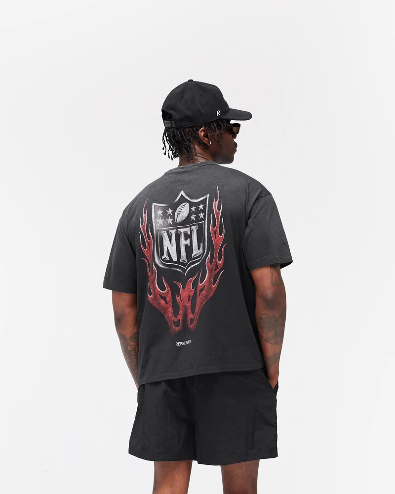 NFL Shield x Represent T-Shirt - Stained Black