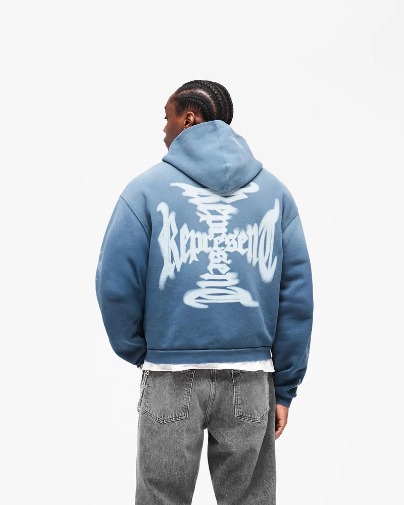 MH Shrunken Zip Hoodie - Vintage Navy