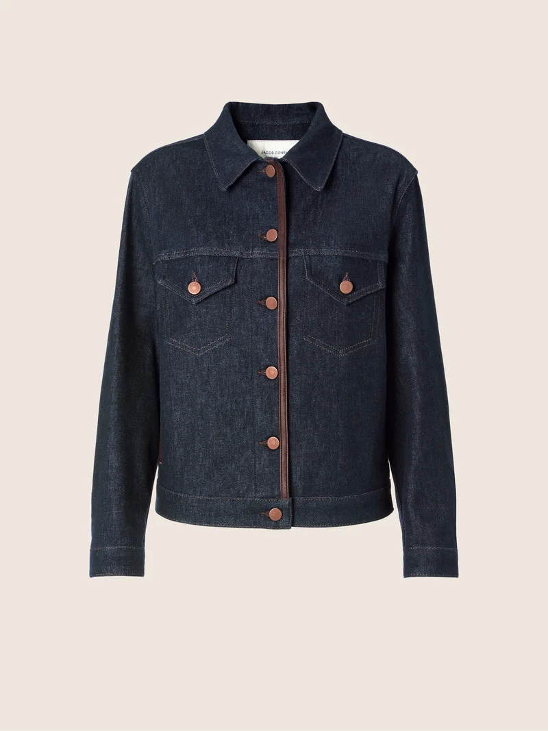 Cotton and Lyocell Denim Trucker Jacket