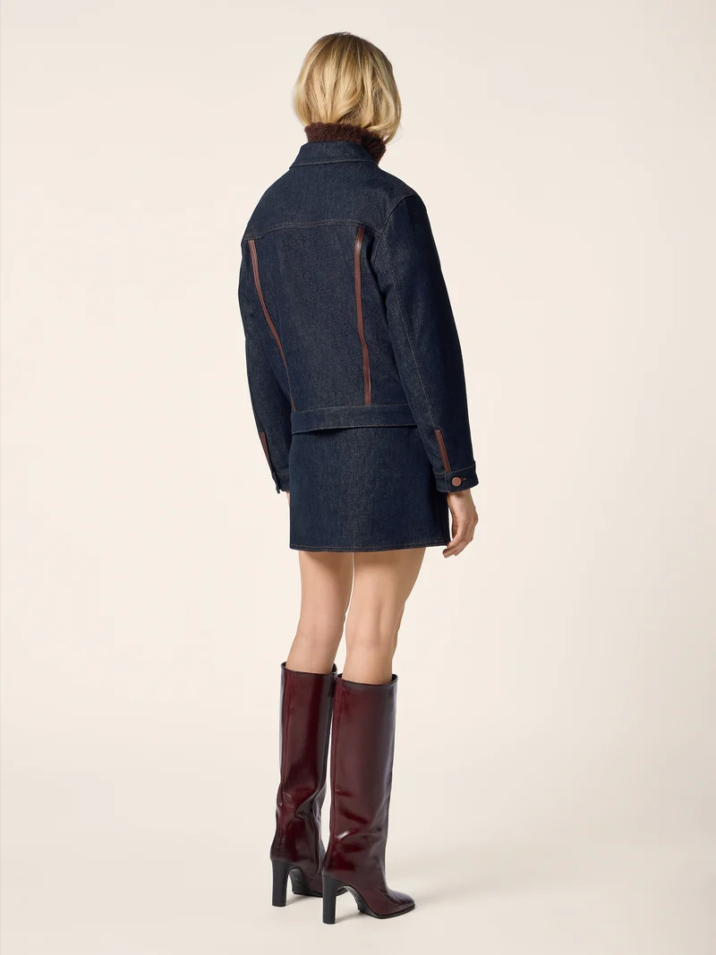Cotton and Lyocell Denim Trucker Jacket