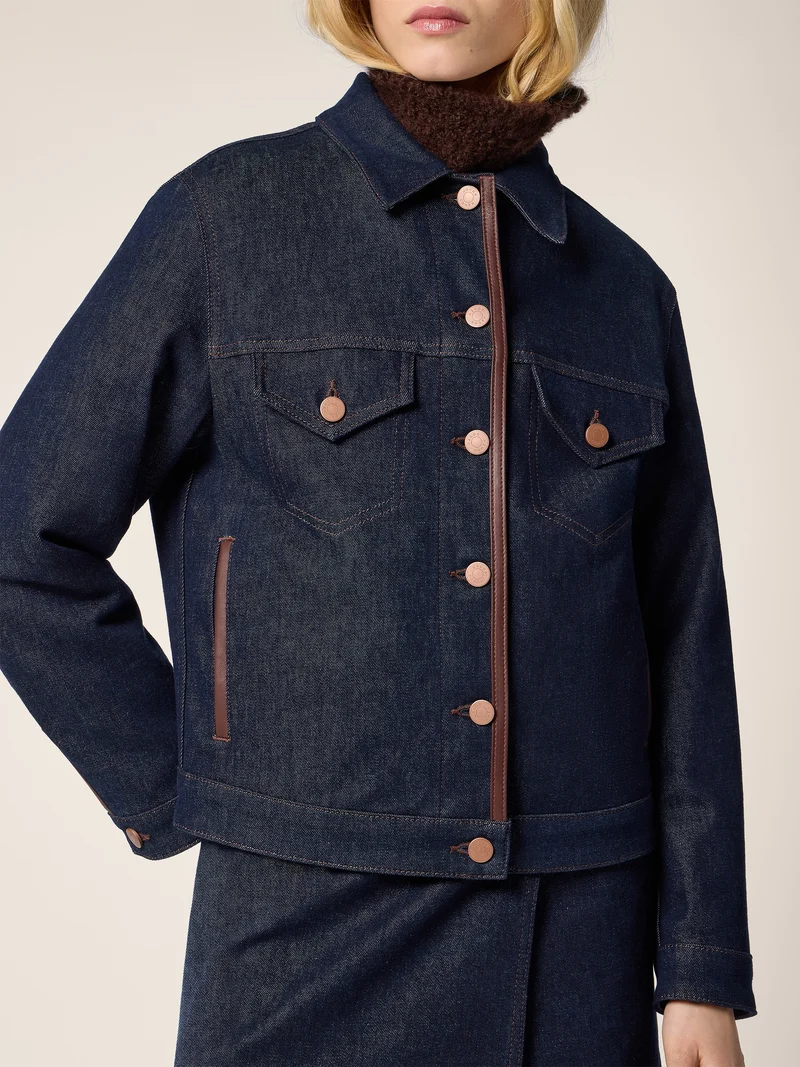 Cotton and Lyocell Denim Trucker Jacket
