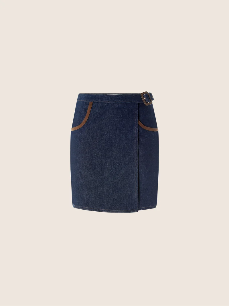 Cotton and Lyocell Denim Skirt
