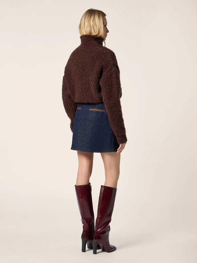 Cotton and Lyocell Denim Skirt
